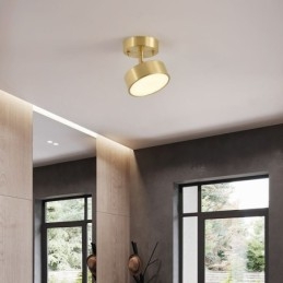 Mini Rund Taklampe I Gullkobber