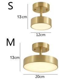 Mini Rund Taklampe I Gullkobber