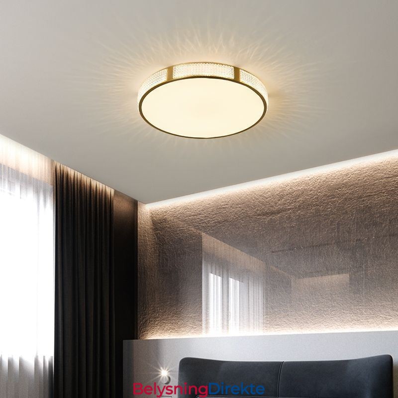Innfelt Taklampe Runde Lysarmaturer Trefarget Dimming