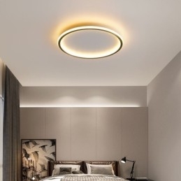 Innfelt Taklampe Runde Lysarmaturer Trefarget Dimming