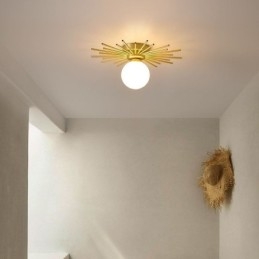 Moderne 1-Lyss Innfelt Taklampe Globeformet Taklampe
