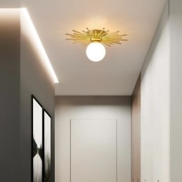 Moderne 1-Lyss Innfelt Taklampe Globeformet Taklampe