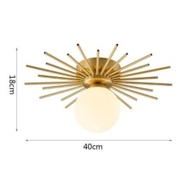 Moderne 1-Lyss Innfelt Taklampe Globeformet Taklampe