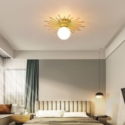 Moderne 1-Lyss Innfelt Taklampe Globeformet Taklampe