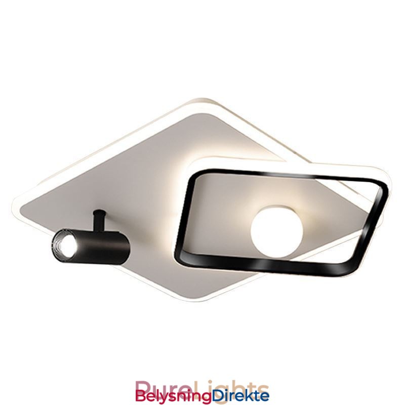 Innfelt Akryl Firkantet Taklampe Spotlight