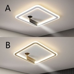 Firkantet, Innfelt Taklampe I Akryl