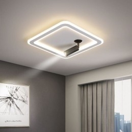Firkantet, Innfelt Taklampe I Akryl