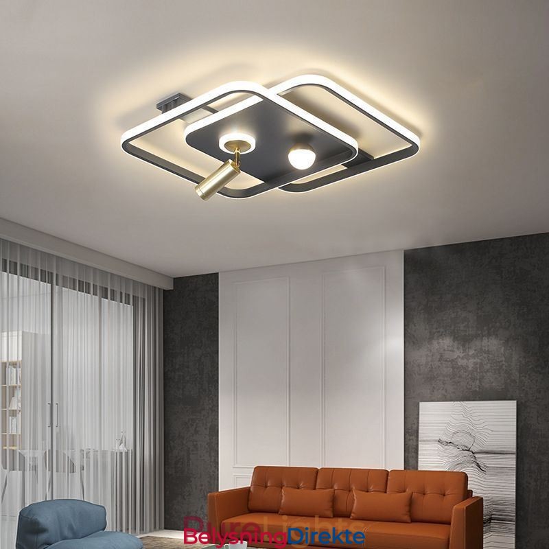Firkantet, Innfelt Akryl Taklampe Spotlight