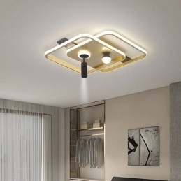Firkantet, Innfelt Akryl Taklampe Spotlight