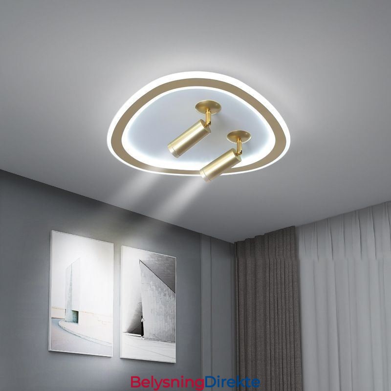 Taklampe I Akryl, Trekantet, Innfelt Spotlight