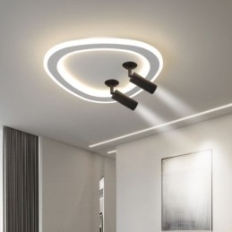 Taklampe I Akryl, Trekantet, Innfelt Spotlight