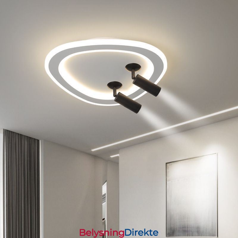 Taklampe I Akryl, Trekantet, Innfelt Spotlight