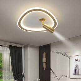 Taklampe I Akryl, Trekantet, Innfelt Spotlight