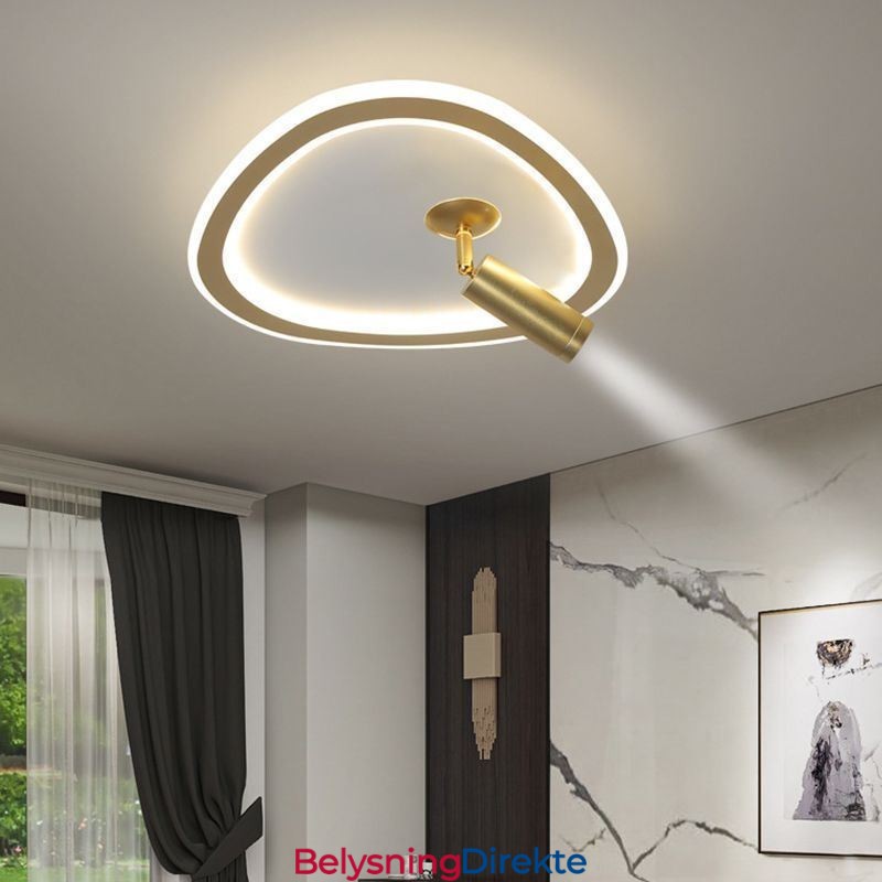 Taklampe I Akryl, Trekantet, Innfelt Spotlight