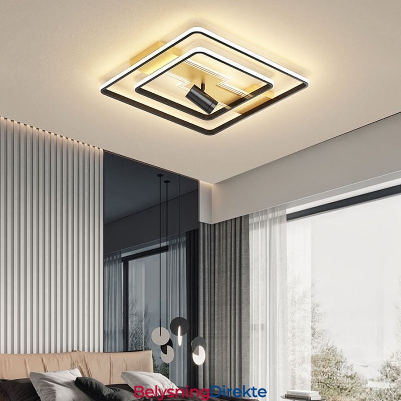 Geometrisk Innfelt Akryl Taklampe Spotlight