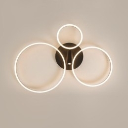 Taklampe Med Børstet Gullfarget Halo-Ringbelysning Spotlight