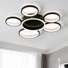 6-Ringers Akryl Innfelt Moderne Taklampe