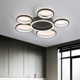 6-Ringers Akryl Innfelt Moderne Taklampe