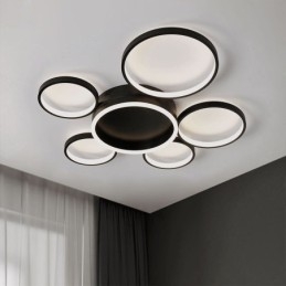 6-Ringers Akryl Innfelt Moderne Taklampe