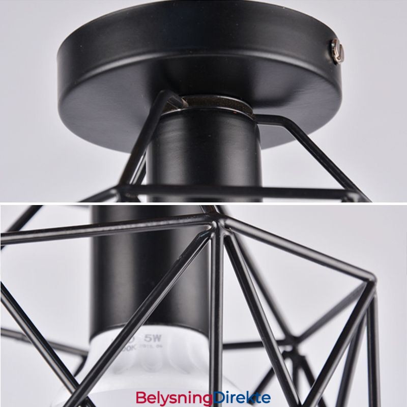 Metallbur Innfelt Taklampe