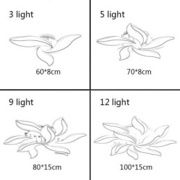 Akrylblomstrende Taklampe Med Innfelt Tak