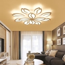 Taklampe I Akryl Med Blomstermotiv