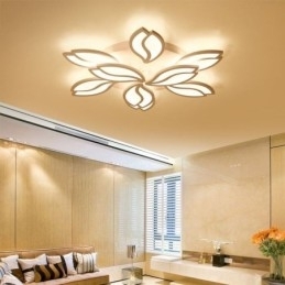 Taklampe I Akryl Med Blomstermotiv