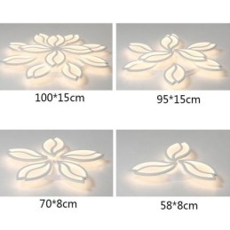 Taklampe I Akryl Med Blomstermotiv