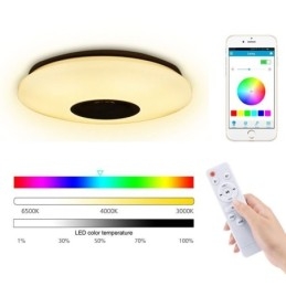 Fargerik Taklampe Med Innfelt Montering Og Timerfunksjon For Bluetooth-Høyttaler