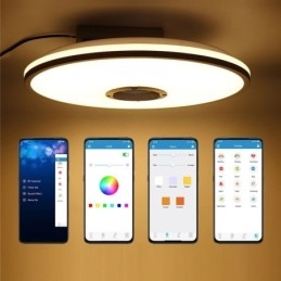 Fargerik Taklampe Med Innfelt Montering Og Timerfunksjon For Bluetooth-Høyttaler
