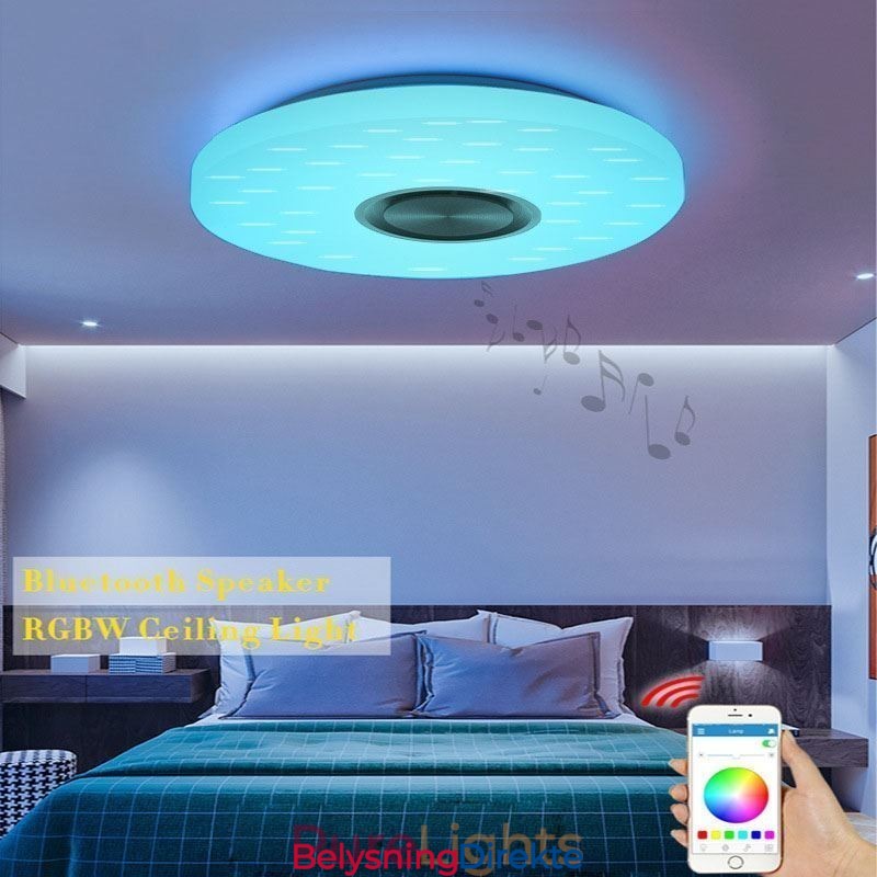 Innfelt Dekorativ Lampe Med Fjernkontroll Og Appkontroll Bluetooth-Høyttalerlampe
