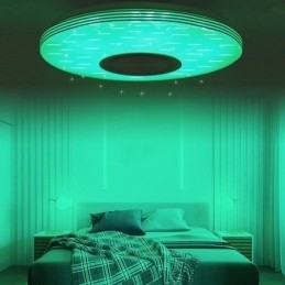 Innfelt Taklampe Dekorativ Lampe Fjernkontroll Med App Bluetooth-Høyttaler