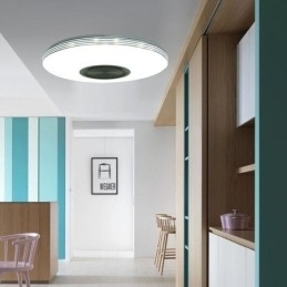 Innfelt Taklampe Dekorativ Lampe Fjernkontroll Med App Bluetooth-Høyttaler