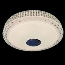 Dekorativ Taklampe Med Fjernkontroll Og Appkontroll Bluetooth-Høyttaler Med Musikk, Innfelt Montering