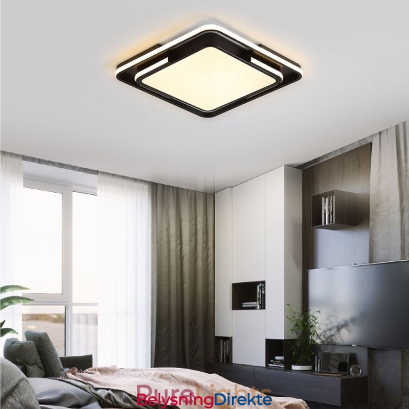Moderne, Enkel, Innfelt Taklampe, Firkantet Akryllampe