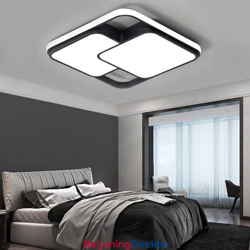 Moderne Geometrisk Innfelt Taklampe I Akryl