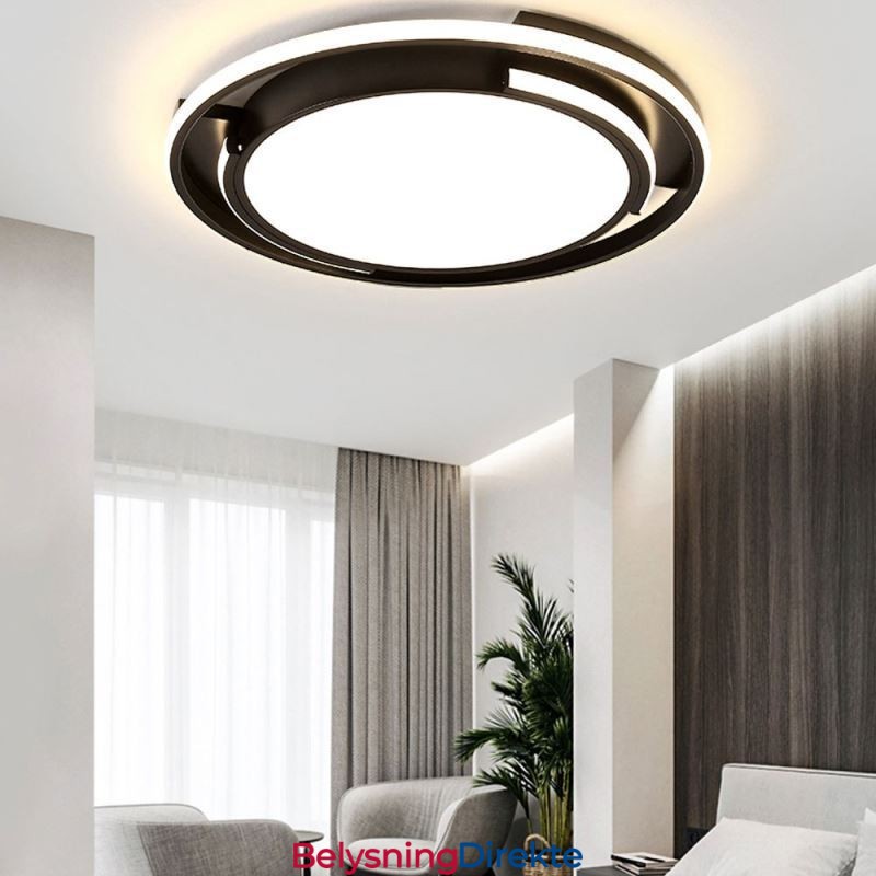 Moderne Minimalistisk Innfelt Taklampe Sirkulær Takarmatur