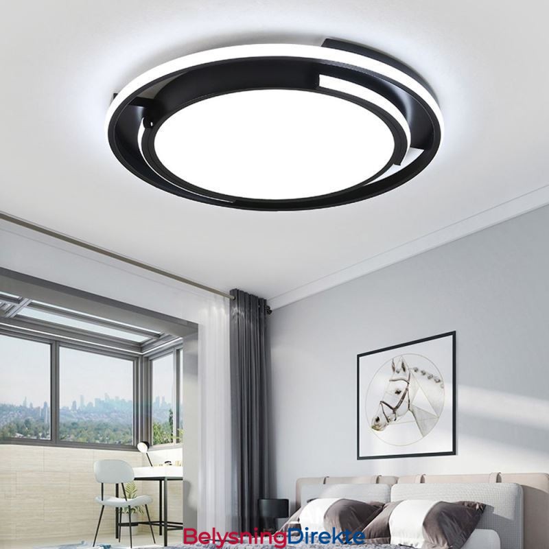 Moderne Minimalistisk Innfelt Taklampe Sirkulær Takarmatur