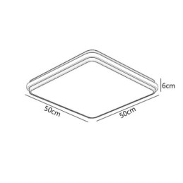 Minimalistisk Firkantet Innfelt Taklampe Moderne Akrylbelysning
