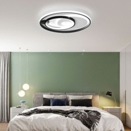 Overlappende Rund Innfelt Taklampe Moderne Akryllampe