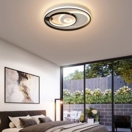 Overlappende Rund Innfelt Taklampe Moderne Akryllampe
