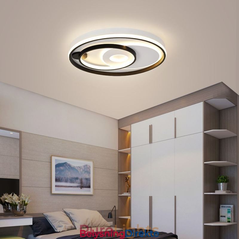 Overlappende Rund Innfelt Taklampe Moderne Akryllampe