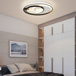 Overlappende Rund Innfelt Taklampe Moderne Akryllampe