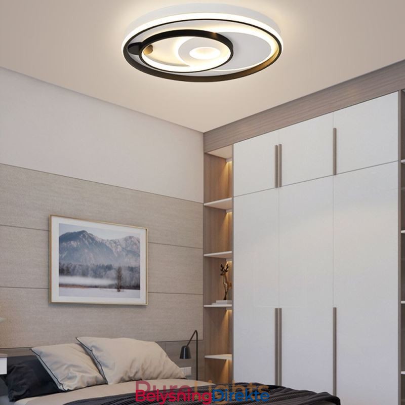 Overlappende Rund Innfelt Taklampe Moderne Akryllampe