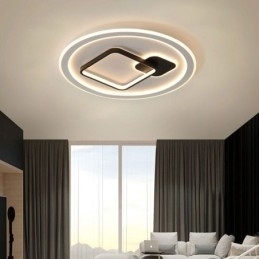 Moderne Minimalistisk Taklampe Rund Og Firkantet Innfelt Lampe