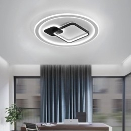 Moderne Minimalistisk Taklampe Rund Og Firkantet Innfelt Lampe