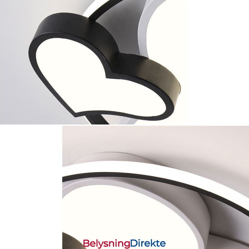 Dobbelt Hjerter Innfelt Taklampe Dekorativ Belysning