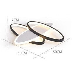 Moderne Oval Taklampe I Akryl, Innfelt