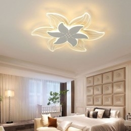 Elegant Blomsterlampe Med Innfelt Takmontering Unik Dekorativ Belysning