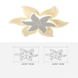 Elegant Blomsterlampe Med Innfelt Takmontering Unik Dekorativ Belysning